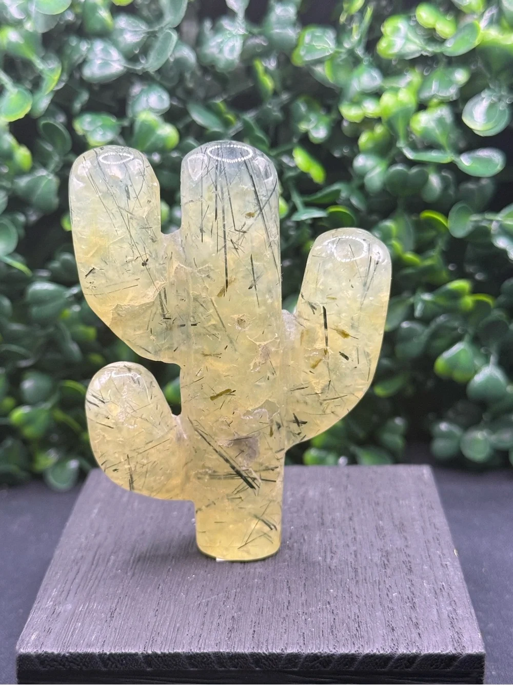 Prehnite Cactus Carving